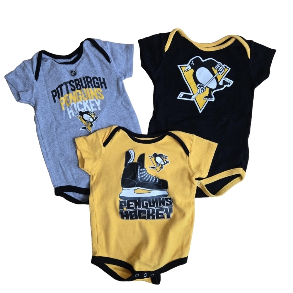 Pittsburgh Penguins Baby Onesies‎ Set